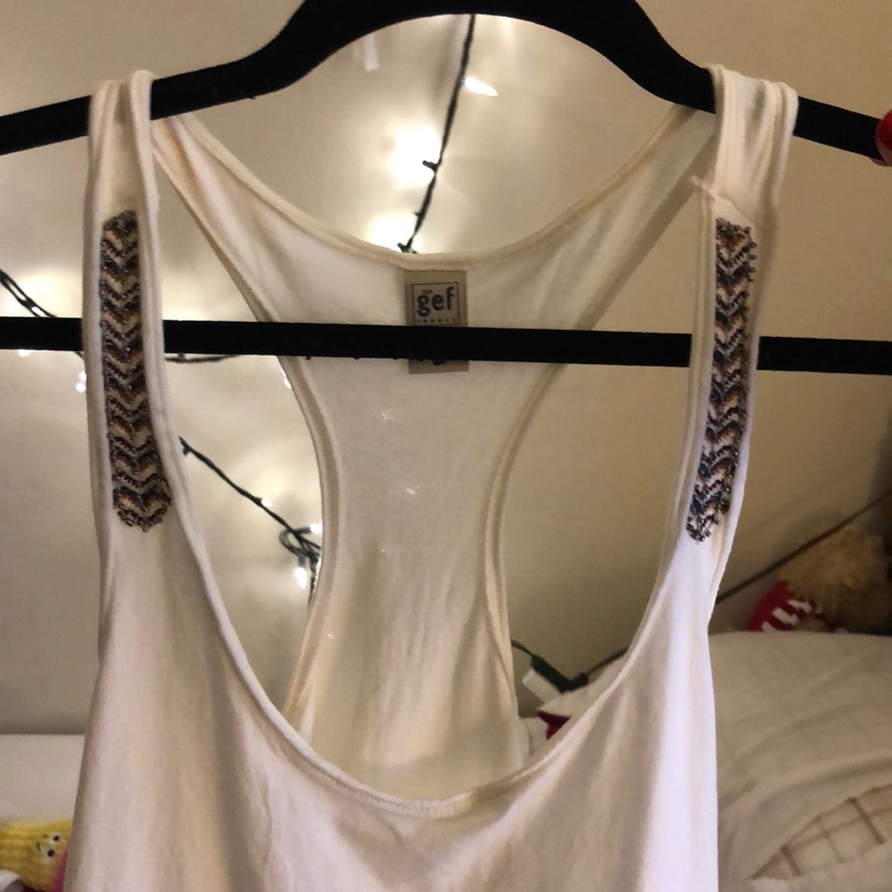 Get White Embroidered Tank Top - Picture 3 of 3